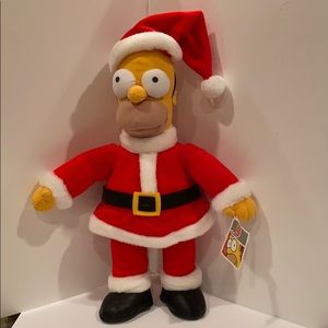 2003 15” plush Homer Simpson Santa